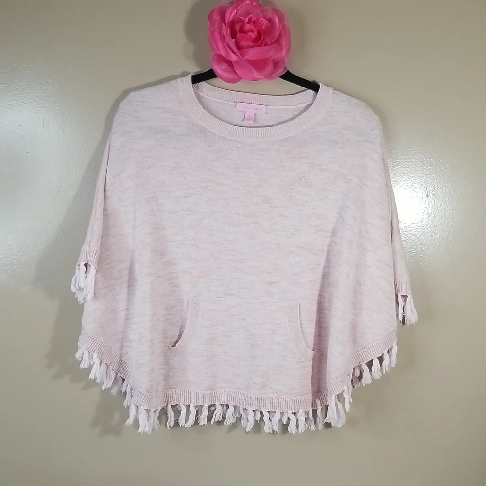 LILY PULITZER GIRLS HANI ROSE GOLD FRILLY SHAWL